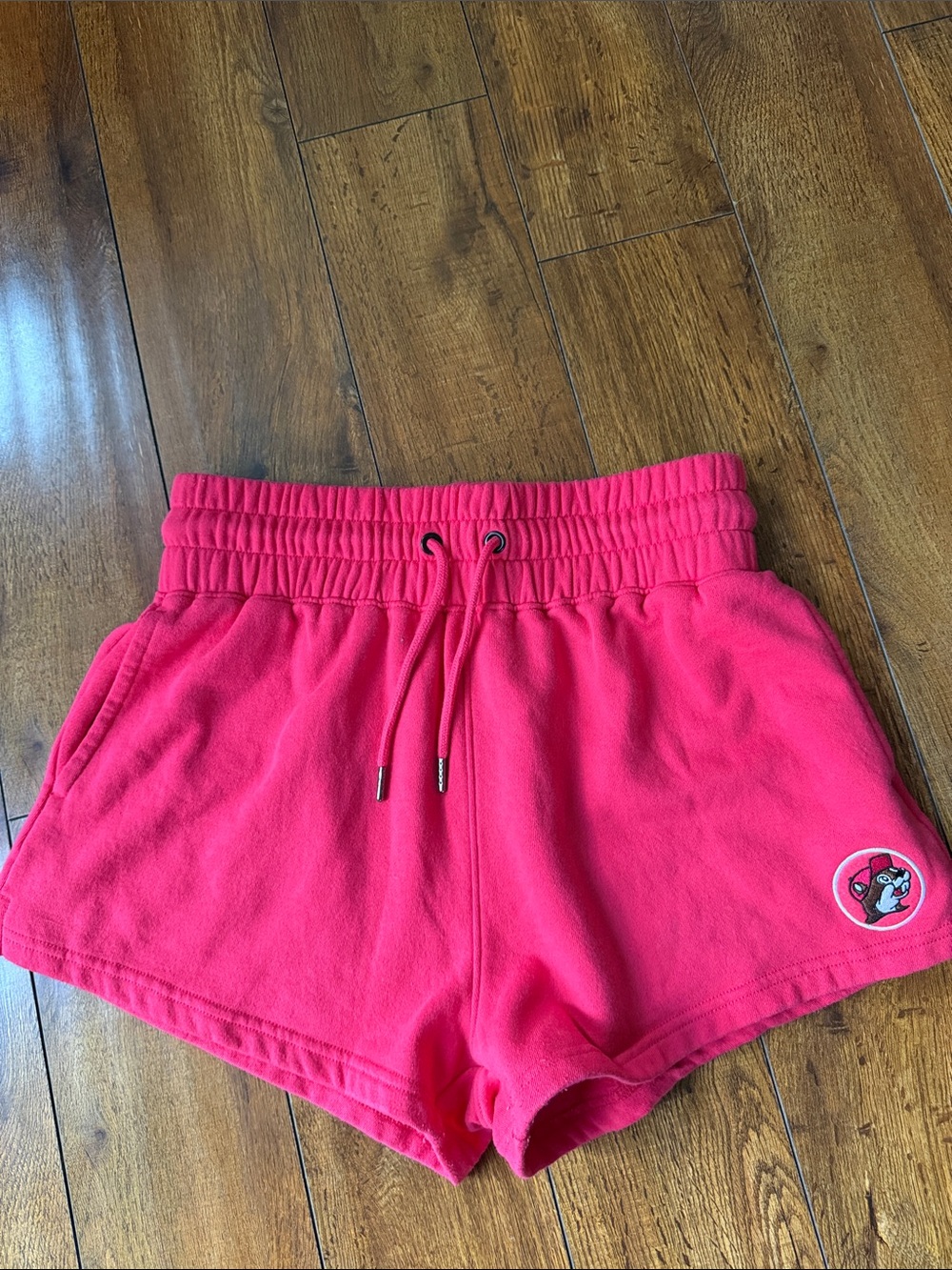 Hot Pink Women's Athletic Fleece Shorts with Drawstring Waist